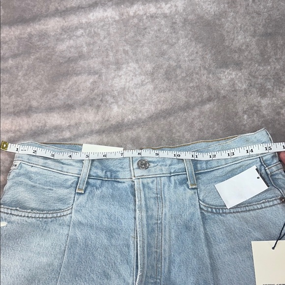 Citizens of Humanity NWT sz 27 Franca Baggy Light Blue Denim Short Button Fly - Picture 7 of 10